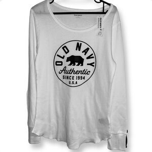 Old Navy Thermal Pajama Holiday Top Size M